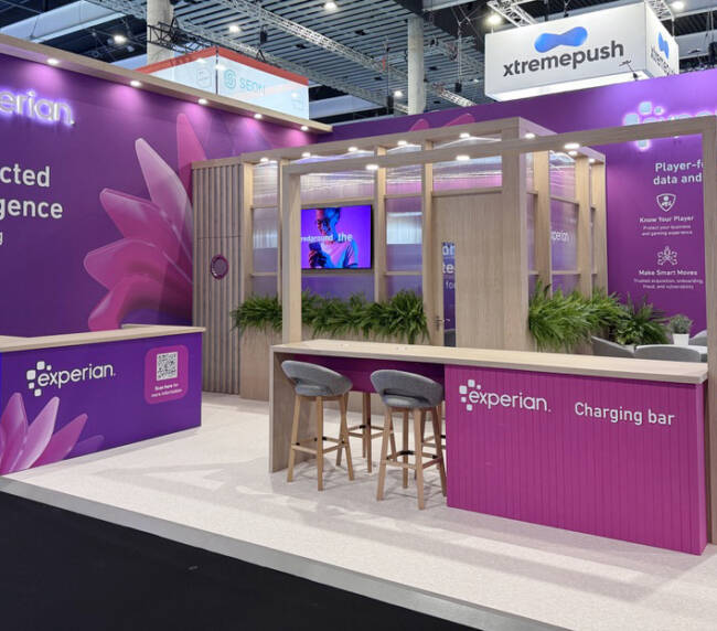 Experian Ice exhibition stand at a trade show