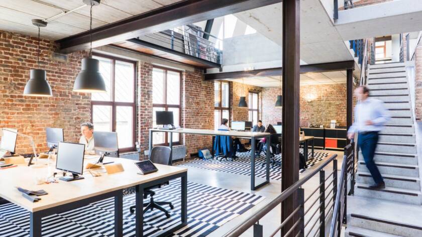 Modern office space in converted warehouse